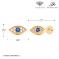 Damen Ohrstecker im eleganten Augendesign aus hochwertigem 925 Sterling Silber mit Zirkonbesatz Shop Nory