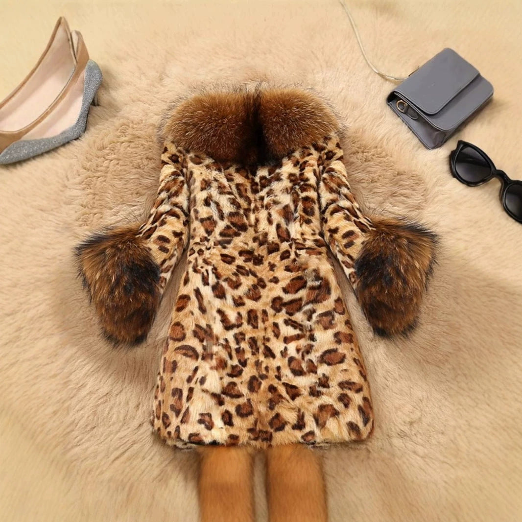 Damen Midilanger Kunstpelz‑Mantel mit voluminösem Schalkragen und Statement‑Manschetten Shop Nory
