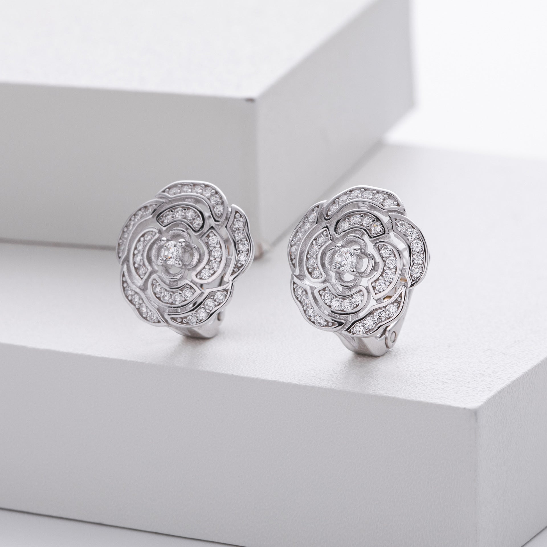 Damen Ohrhänger im floralen Design aus 925 Sterling Silber Shop Nory