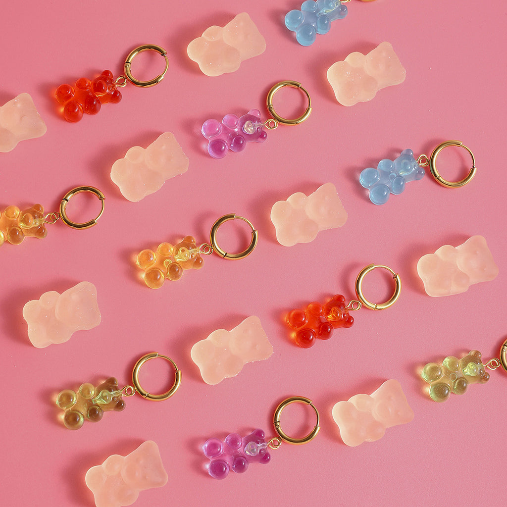 Damen trendige Gummibärchen Ohrringe Shop Nory