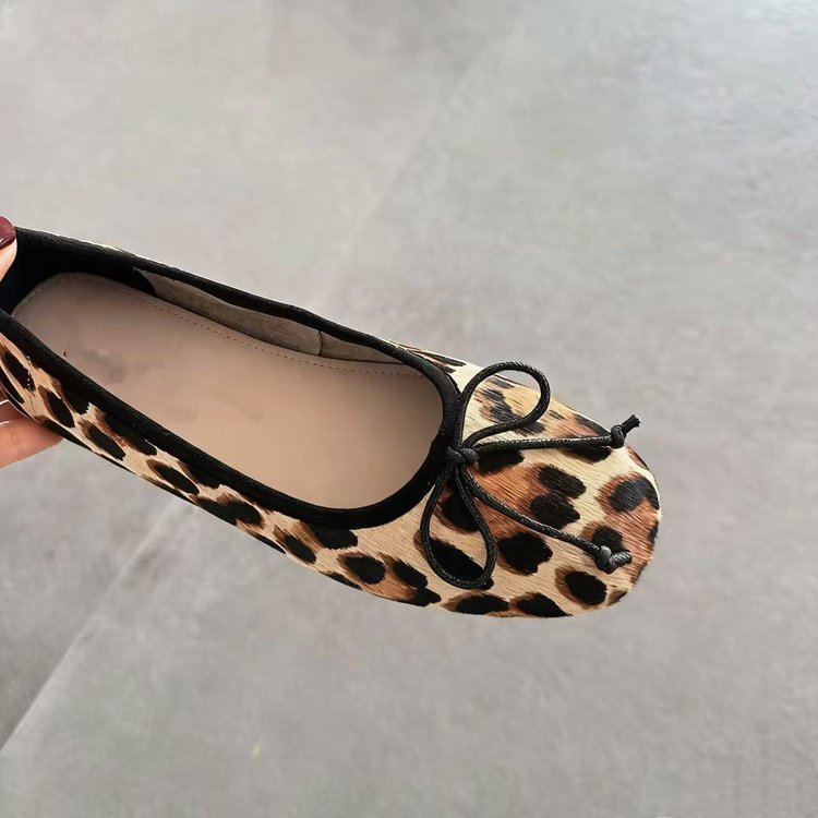 Damen Ballerinas mit dekorativer Schleife und modischem Punktemuster Shopnory