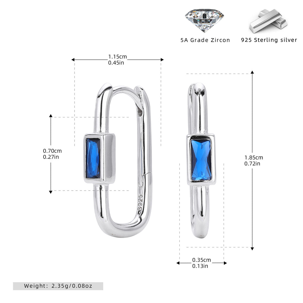 Damen Ohrstecker mit luxuriösem 5A Zirkon aus 925 Sterling Silber Shop Nory