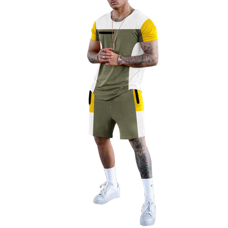 Herren Sportliches Freizeit-Set mit atmungsaktivem Design und praktischen Taschen