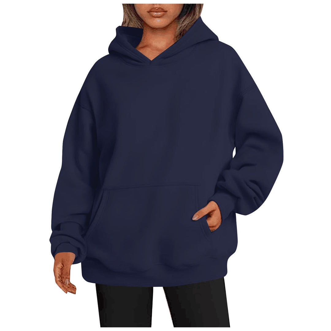 Damen nan Oversize Kapuzenpullover aus weicher Baumwollmischung mit Kängurutasche Shop Nory
