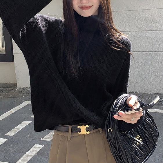 Damen Oversized Pullover mit Stehkragen Shop Nory