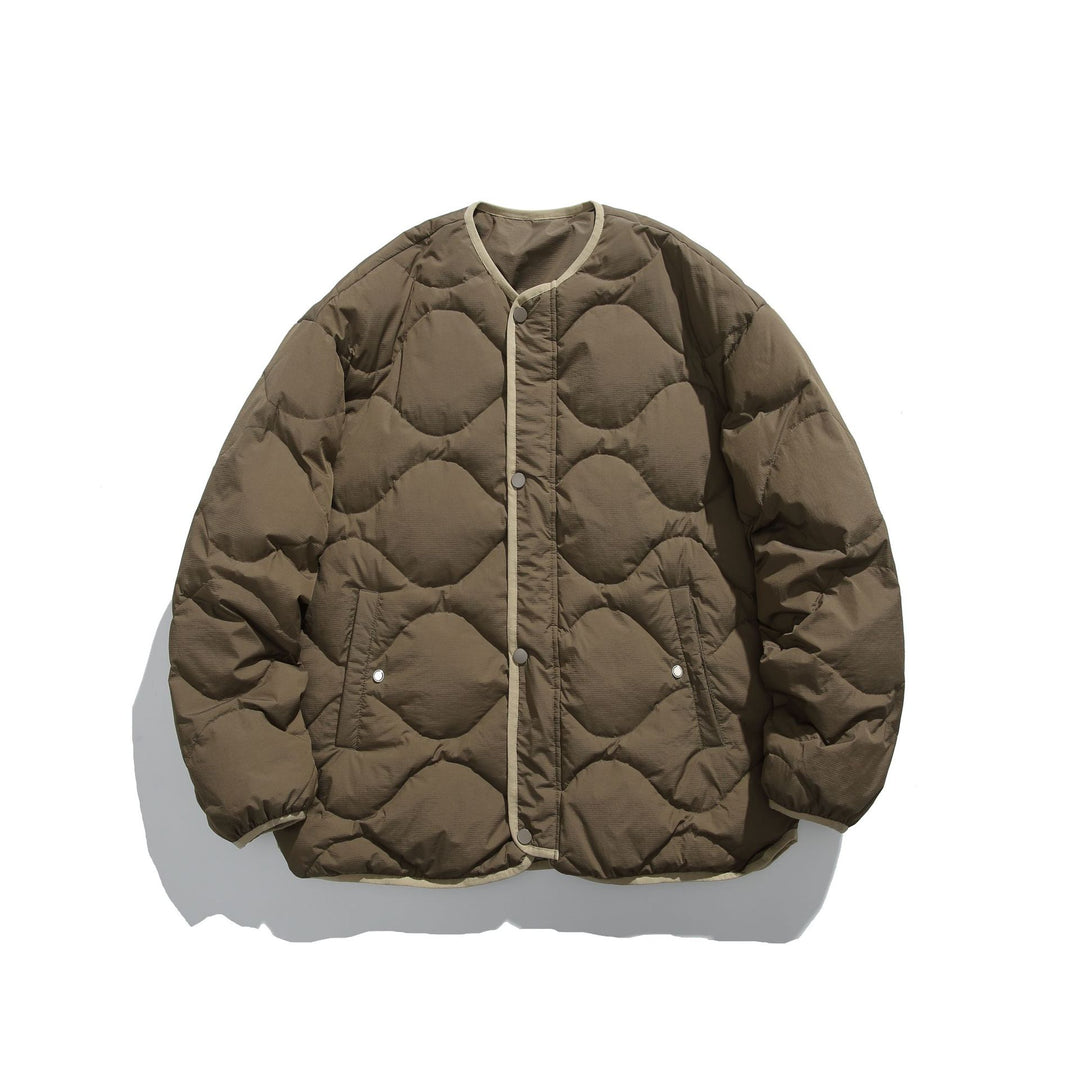 Unisex Boxy gesteppte Liner‑Jacke im Oversize‑Stil mit Rundhalsausschnitt Shop Nory