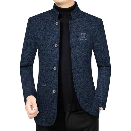 Herren Moderner Stehkragen-Blazer im Travel-Stil mit wattierter Innenfütterung Shop Nory