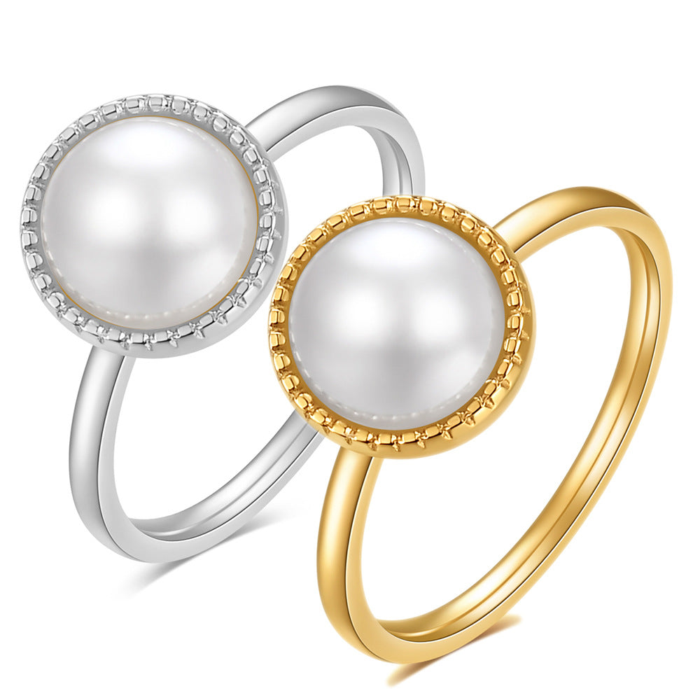Damen Ring mit elegantem Perlen-Centerstück Shop Nory