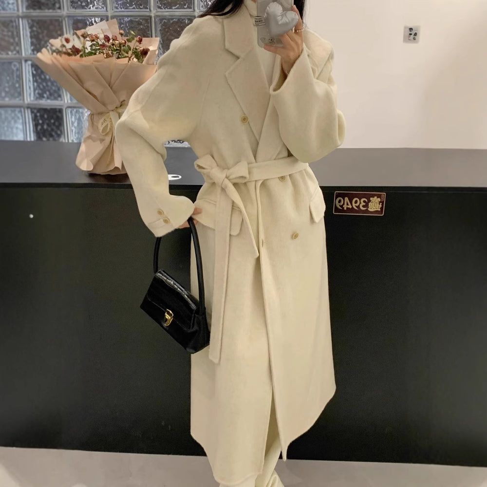 Damen Oversized Wollmix-Mantel mit doppelreihiger Knopfleiste und Taschenklappen Shop Nory
