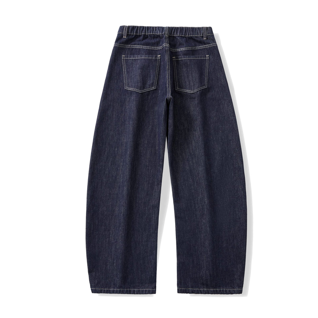 Damen Weite hochgeschnittene Cropped-Jeans aus Raw-Denim mit klassischem Taschen-Design Shop Nory
