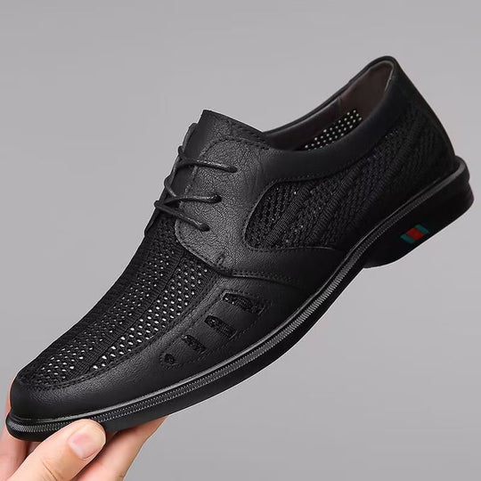 Herren Atmungsaktiver Business-Casual-Halbschuh mit Lochstrick-Elementen Shop Nory