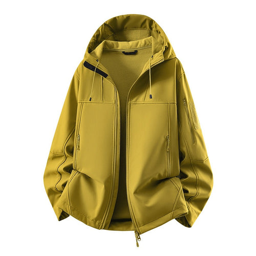 Herren Softshell-Jacke mit Fleecefutter, wasserabweisend und kapuzenverstärkung Shop Nory