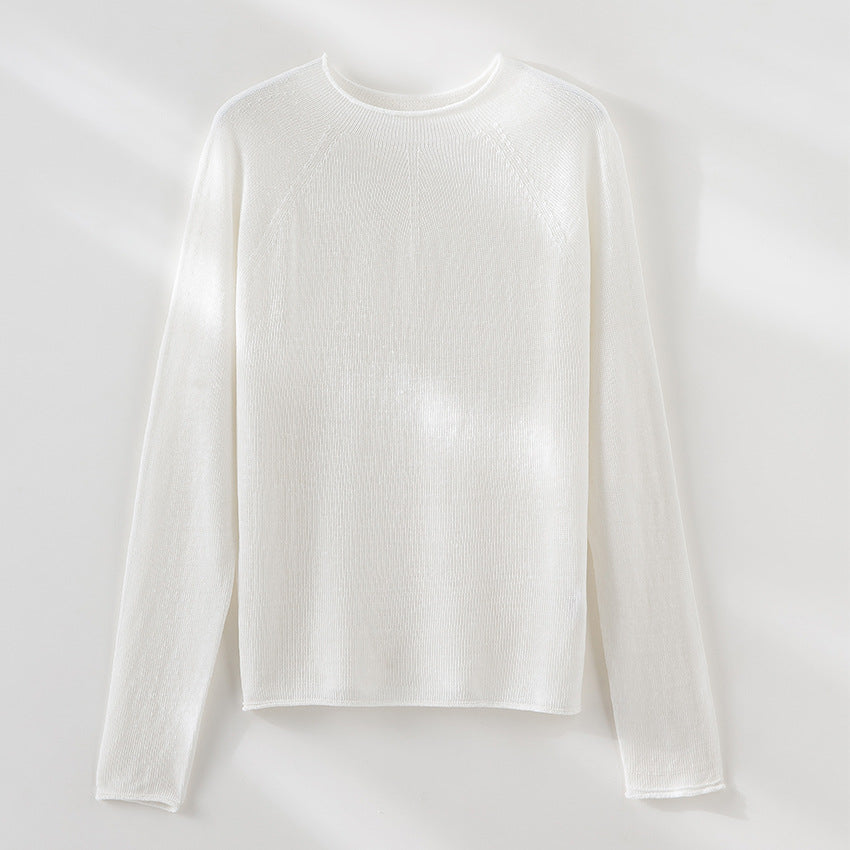 Damen Leichter Strukturstrick-Pullover mit Rundhalsausschnitt und legerer Boxy-Silhouette Shop Nory