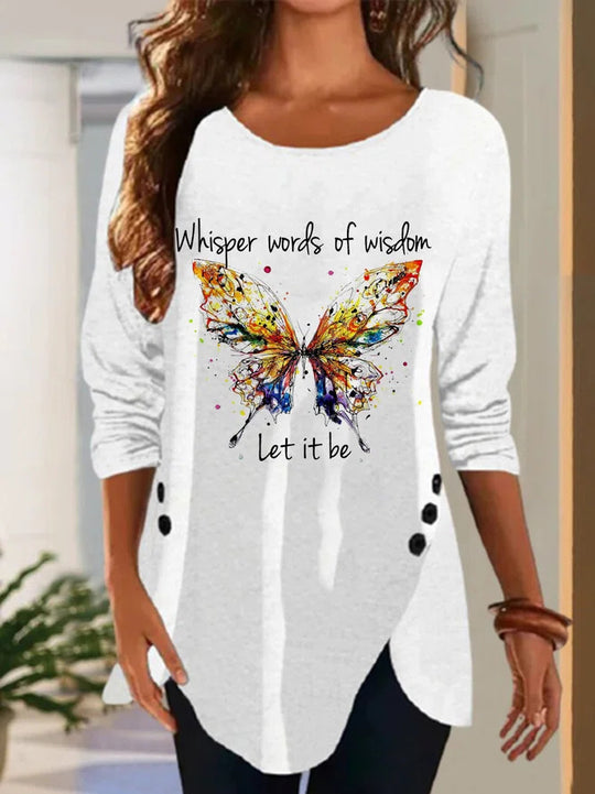 Damen Langärmeliges Oversize-Sweatshirt mit abstraktem Aquarell-Mosaikprint Shop Nory