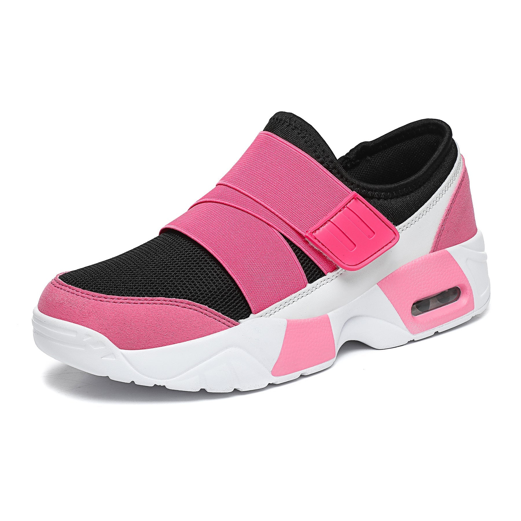 Damen nan Schlupfsneaker mit breitem Elastikriemen, atmungsaktivem Mesh und geformter Dämpfungsohle