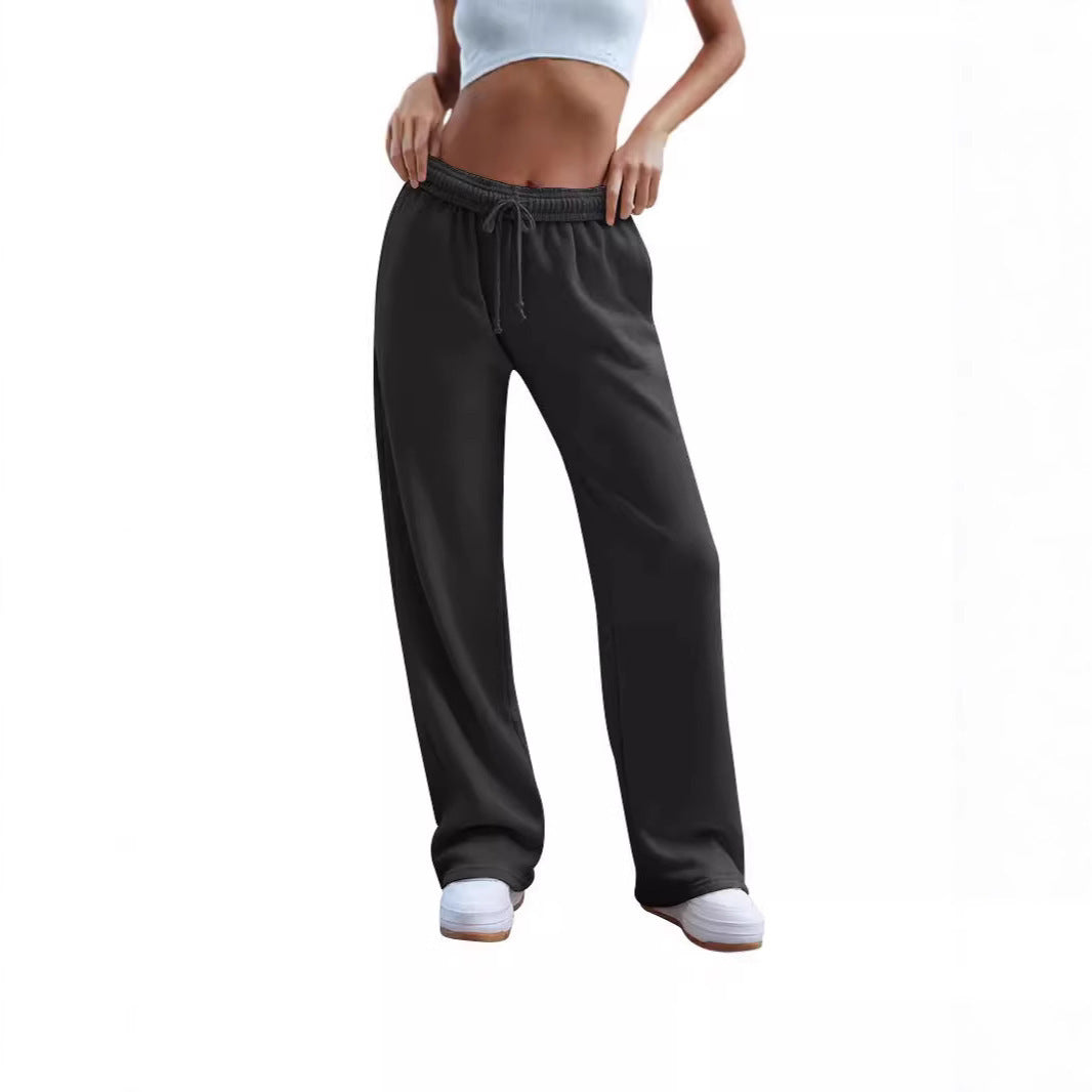 Damen nan weite Komfort-Loungehose mit hochgeschnittener Taille, elastischem Bund und Kordelzug Shop Nory