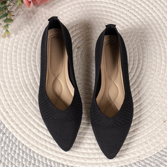 Damen elegante spitze Ballerinas mit atmungsaktivem Obermaterial