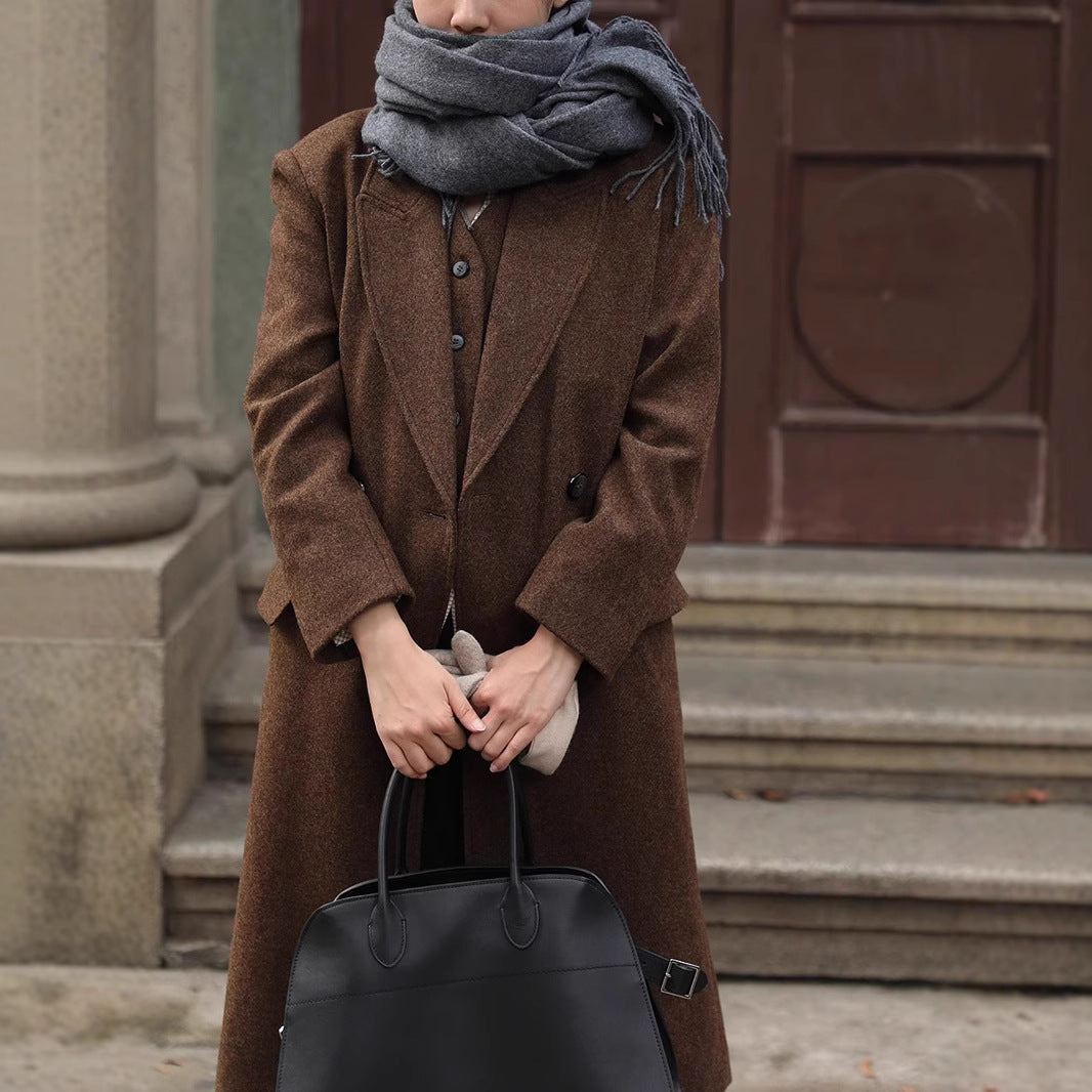 Damen Elegante und moderne Wool Trenchcoat Shop Nory