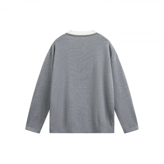 Herren Leichter Feinstrick-Henley-Pullover mit Kontrastkragen und Relaxed-Schnitt Shop Nory