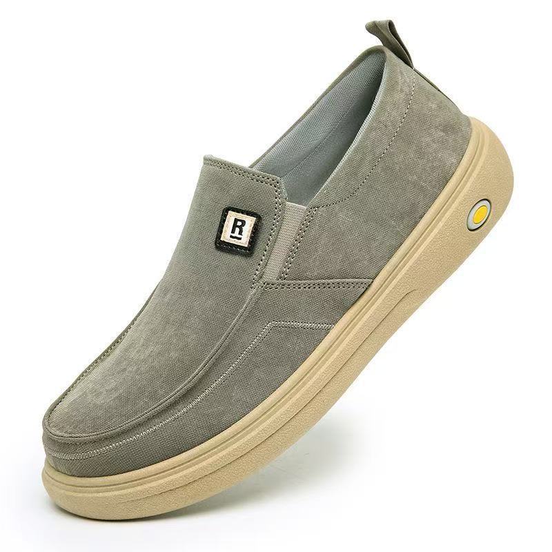 Herren Canvas-Slip-On Freizeit-Slipper mit ergonomischer Komfortplateau-Sohle Shop Nory