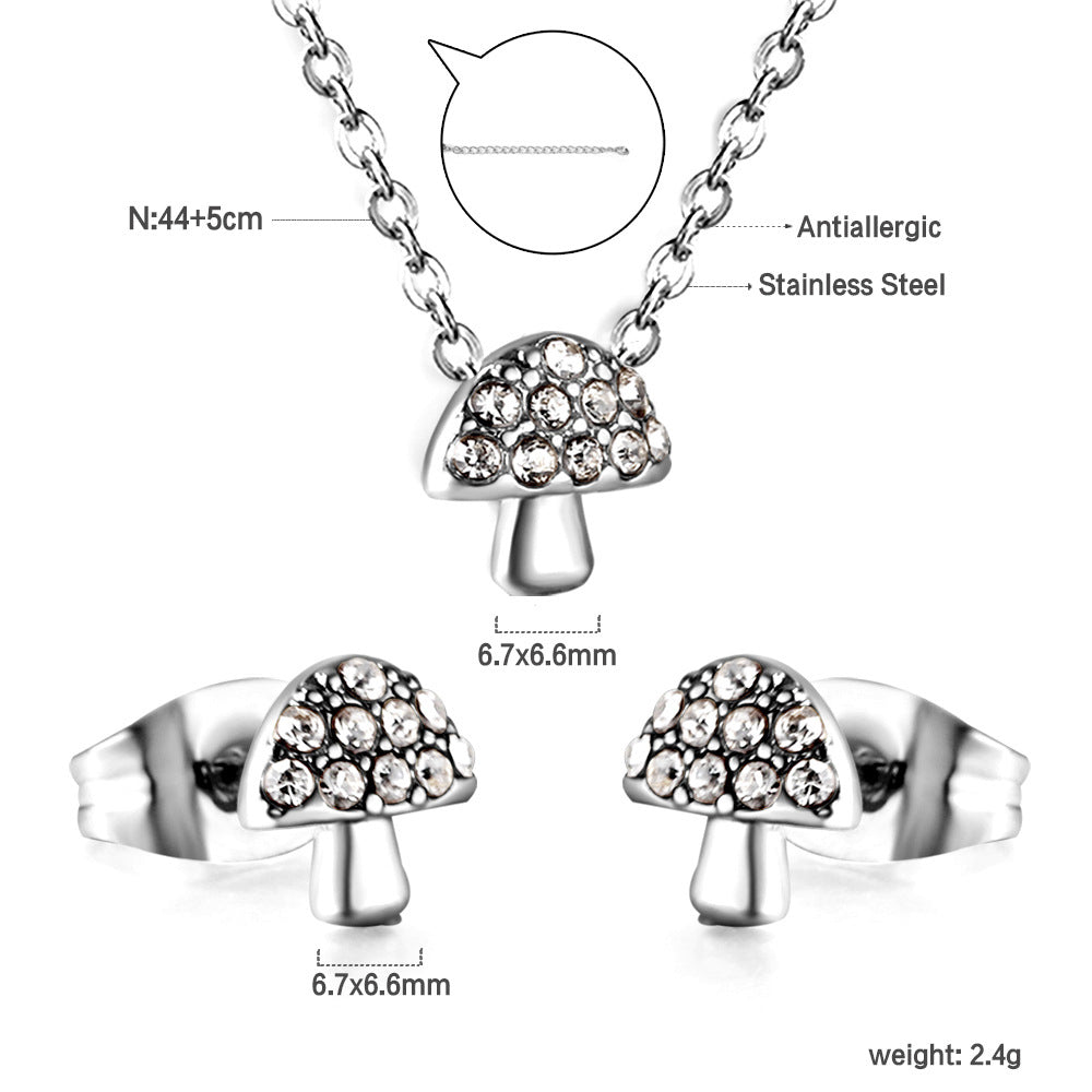 Damen Schmuckset mit bunnyförmigen Ohrsteckern und passende Halskette Shop Nory