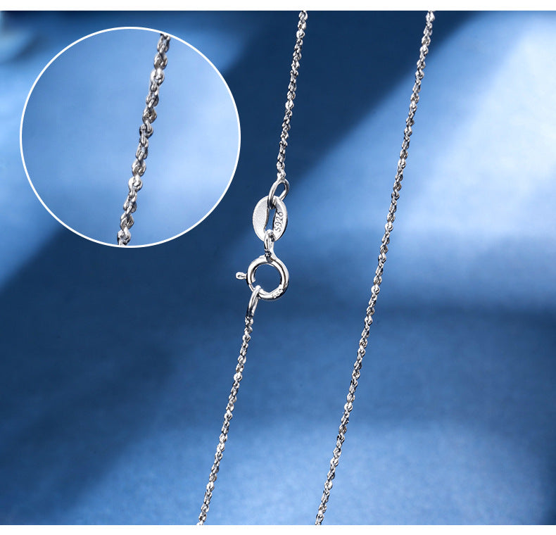 925 Sterling Silber Melonensamen Kette Kabelkette Schmelzkette Beschichtung Geometrische Halskette | Shop Nory