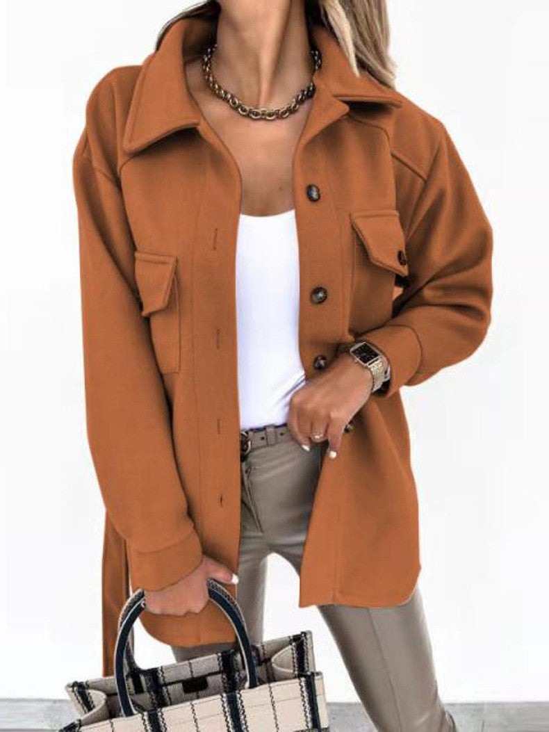 Damen Oversize-Hemdenjacke mit aufgesetzten Klappentaschen Shop Nory
