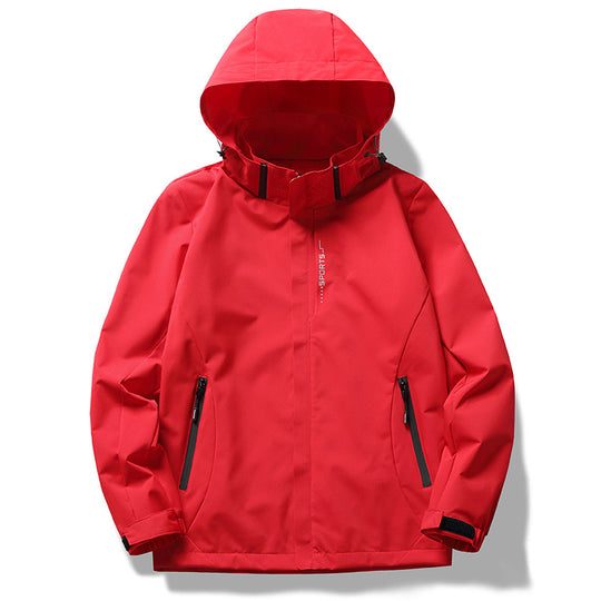Herren zweilagige Softshell-Regenjacke mit abnehmbarem Fleece‑Innenlayer und verstellbarer Kapuze Shop Nory