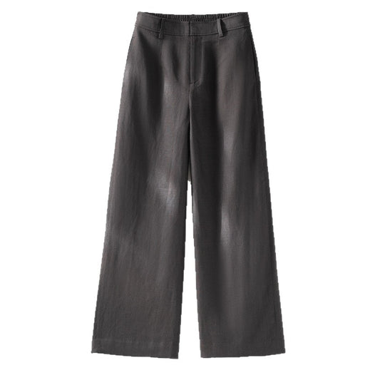 Damen Palazzo-Hose aus leichtem Leinenmix mit hohem Bund und Bügelfalte Shop Nory