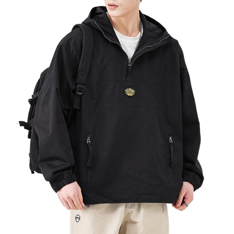 Herren Kapuzen-Anorak Pulloverjacke im Oversize-Utility-Stil Shop Nory