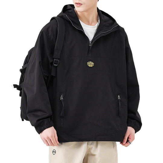Herren Kapuzen-Anorak Pulloverjacke im Oversize-Utility-Stil Shop Nory