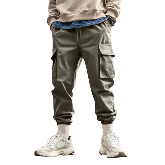 Herren Tapered Cargo-Jogginghose mit Kordelzug, aufgesetzten Klappentaschen und elastischen Bündchen Shop Nory