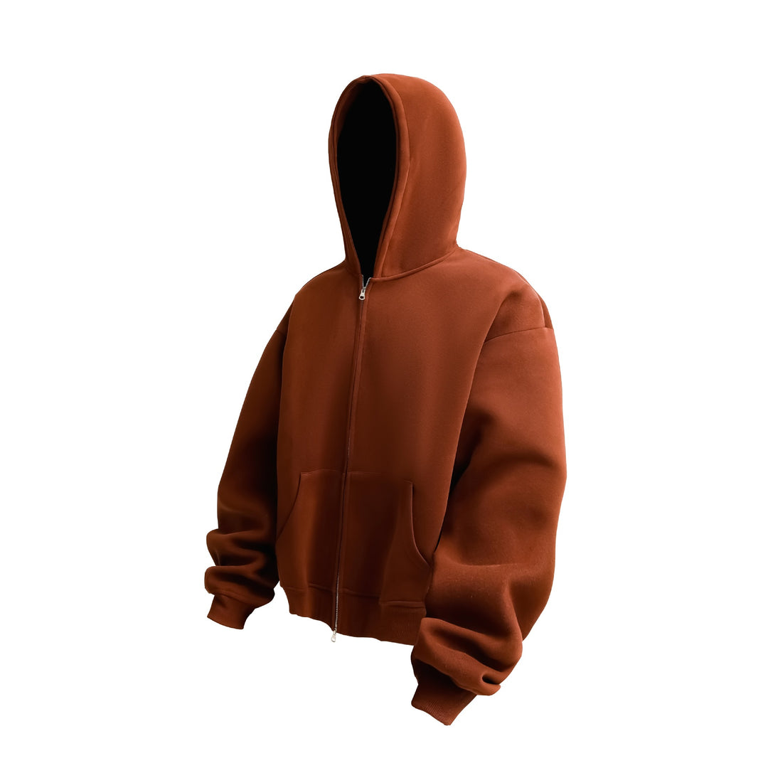 Unisex Oversized Kapuzen-Zipjacke mit Thermalfleece und Kängurutasche Shop Nory