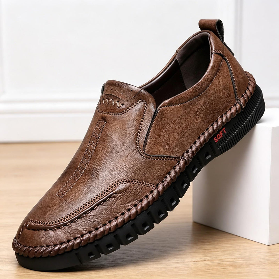 Herren Bequeme Slipper aus Leder Shop Nory