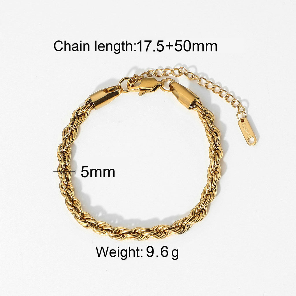 Damen Edelstahl Armband mit flexiblem Design und stylischer Kettenstruktur Shop Nory
