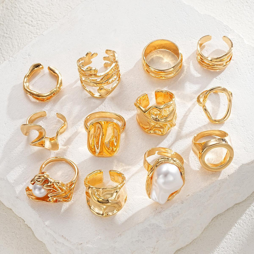 Damen Ring-Set aus einzigartigen, modern gestalteten Designs Shop Nory