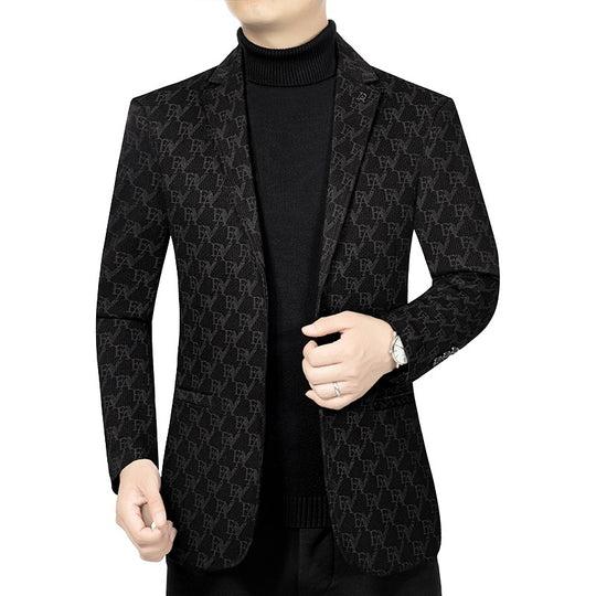 Herren Modernes Einreihiges City-Blazer mit aufgesetzten Taschen und leichter Halbfütterung Shop Nory