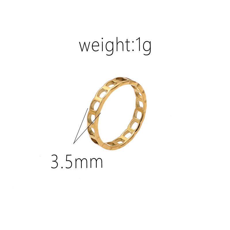 Damen Moderner Ring mit geometrischem Design und feiner Struktur Shop Nory