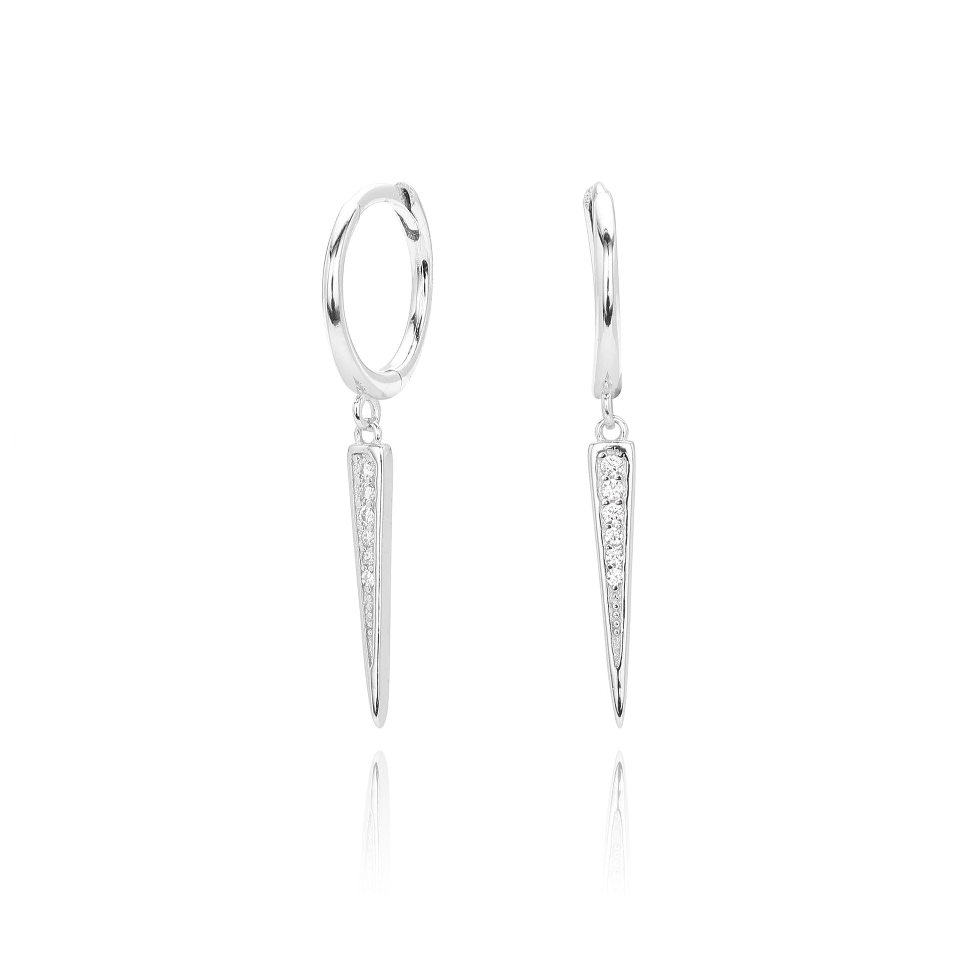 Damen Ohrhänger mit eleganten Zirkon-Akzenten und hochwertigem 925 Sterling Silber Shop Nory