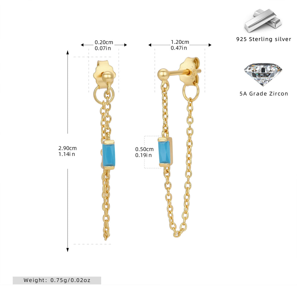Damen Ohrringe mit luxuriösen Zirkonanhängern aus 925 Sterling Silber Shop Nory