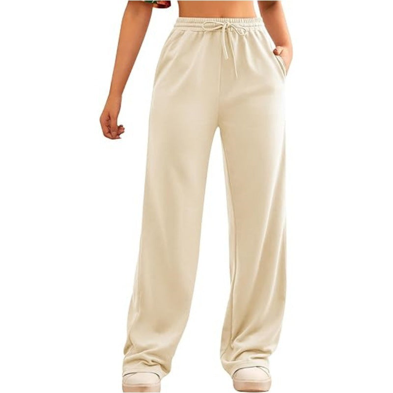 Damen nan weiter Highwaist Palazzo-Jogger mit elastischem Komfortbund, Kordelzug und seitlichen Eingrifftaschen Shop Nory
