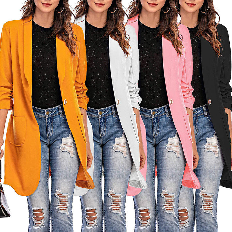 Damen Stretchiger Blazer mit modernem Schnitt und Taschen