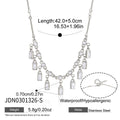 Damen modische Halskette mit hängenden Zirkonia-Elementen Shop Nory