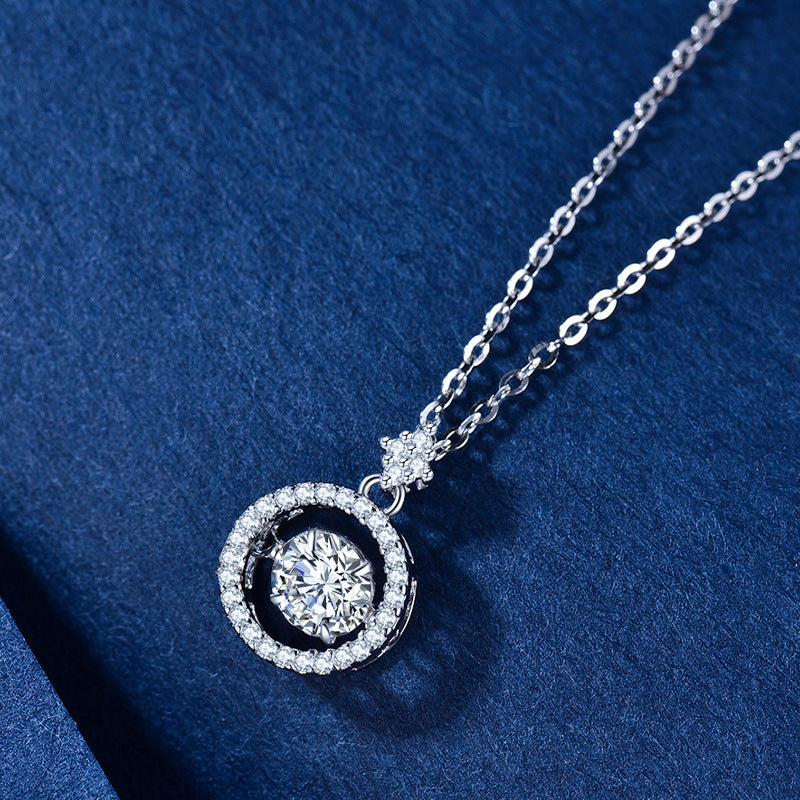 Damen Halskette mit funkelndem Zirkonia-Rahmen und hochwertigem Design Shop Nory