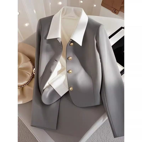 Damen Eleganter Blazer mit Goldknöpfen Shop Nory