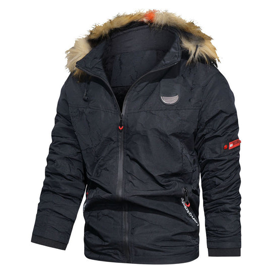 Herren Thermoisolierter Parka im Utility‑Stil mit Kunstfellkapuze und wattierter Innenlage Shop Nory