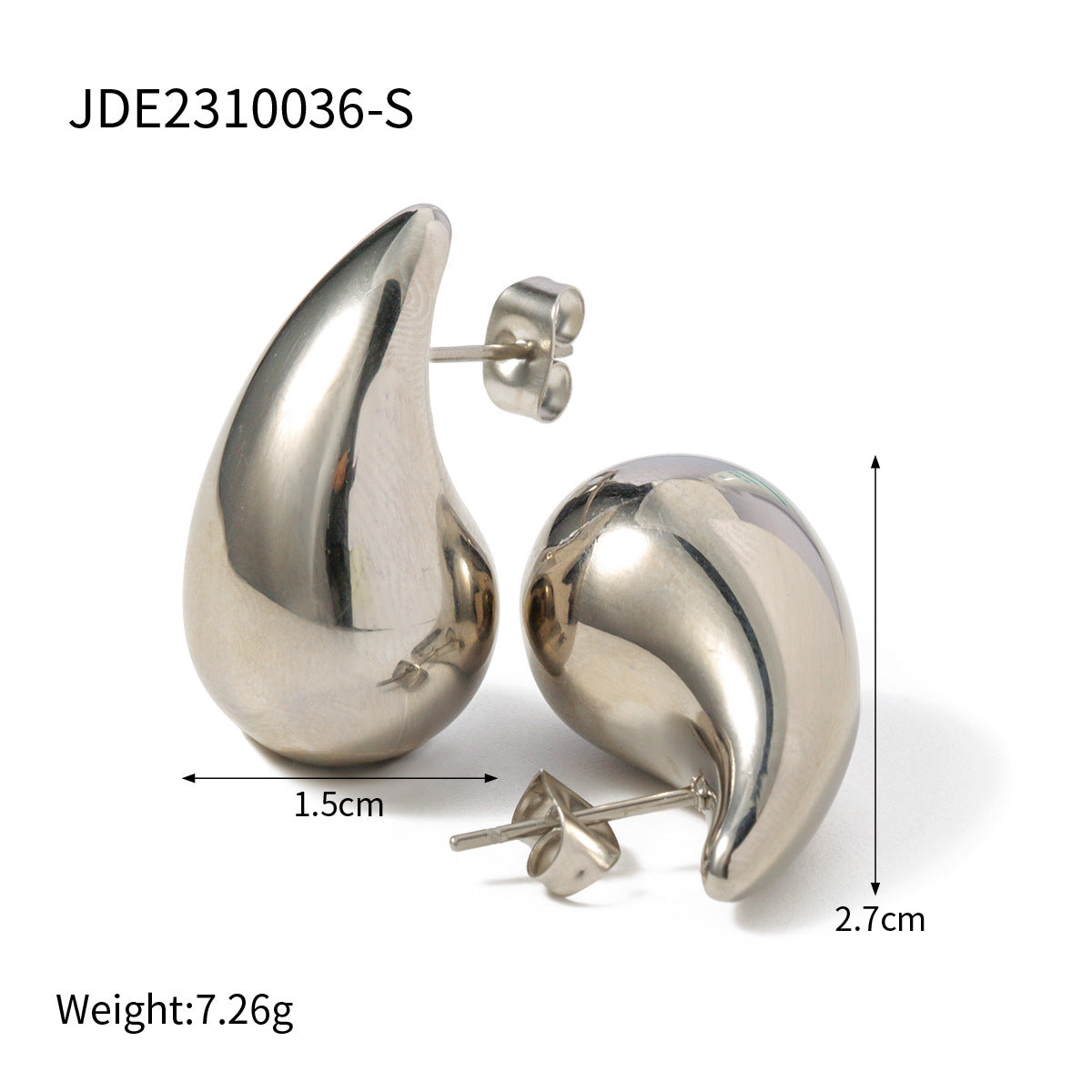 Damen Ohrhänger in tropfenförmigem Design aus hochwertigem Edelstahl Shop Nory