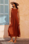 Damen Maxikleid mit elegantem Schnitt und seitlichen Schlitzen