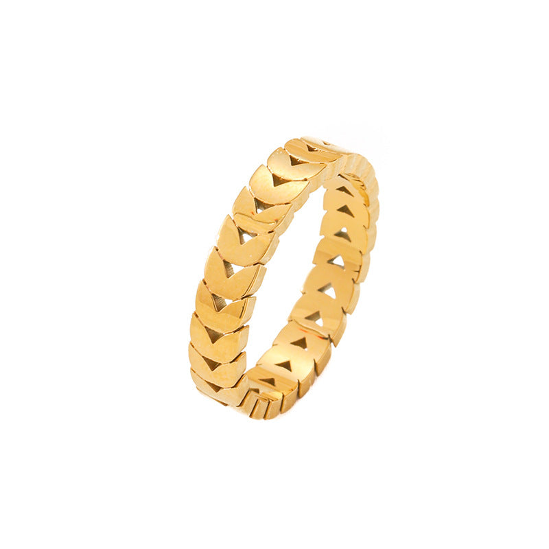 Damen modischer Ring mit elegantem Wellenmuster Shop Nory