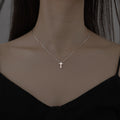 Damen Halskette mit filigranem Kreuzanhänger Shop Nory